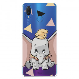 Carcasa Oficial Disney Dumbo silueta transparente para Huawei P Smart Plus - Dumbo- La Casa de las Carcasas