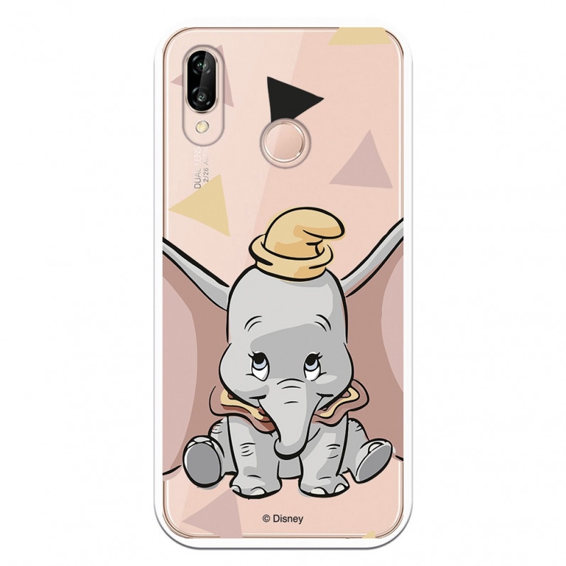 Carcasa Oficial Disney Dumbo silueta transparente para Huawei P20 Lite - Dumbo- La Casa de las Carcasas