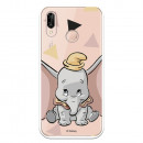 Carcasa Oficial Disney Dumbo silueta transparente para Huawei P20 Lite - Dumbo- La Casa de las Carcasas