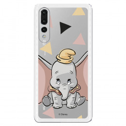 Carcasa Oficial Disney Dumbo silueta transparente para Huawei P30 - Dumbo- La Casa de las Carcasas