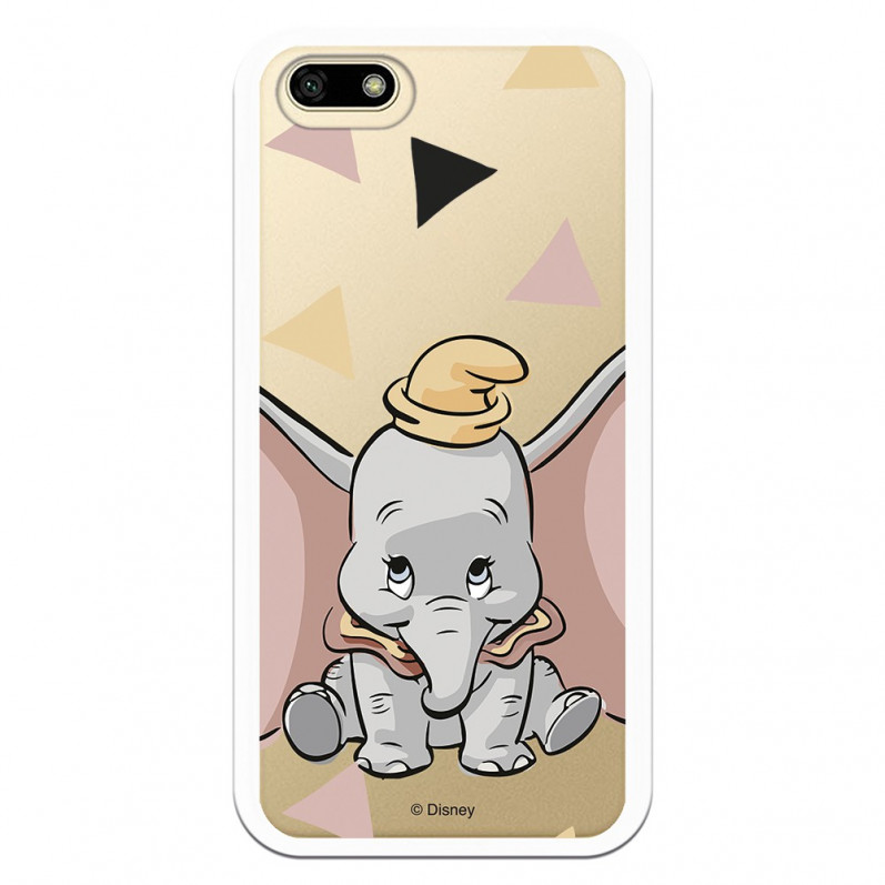 Carcasa Oficial Disney Dumbo silueta transparente para Huawei Y5 2018 - Dumbo- La Casa de las Carcasas