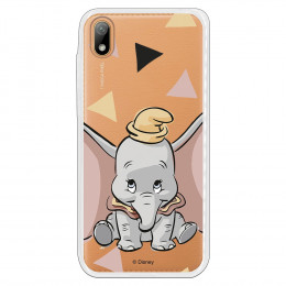 Carcasa Oficial Disney Dumbo silueta transparente para Huawei Y5 2019 - Dumbo- La Casa de las Carcasas