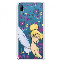 Carcasa Oficial Disney Campanilla Flores Transparente para Huawei Y6 2019 - Peter Pan- La Casa de las Carcasas