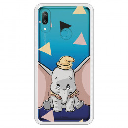 Carcasa Oficial Disney Dumbo silueta transparente para Huawei Y7 2019 - Dumbo- La Casa de las Carcasas