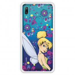 Carcasa Oficial Disney Campanilla Flores Transparente para Huawei Y7 2019 - Peter Pan- La Casa de las Carcasas