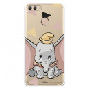 Carcasa Oficial Disney Dumbo silueta transparente para Huawei Y9 2018 - Dumbo- La Casa de las Carcasas