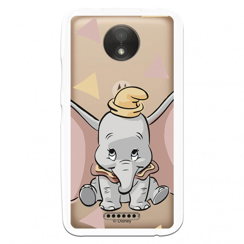 Carcasa Oficial Disney Dumbo silueta transparente para Motorola Moto C - Dumbo- La Casa de las Carcasas