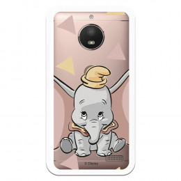 Carcasa Oficial Disney Dumbo silueta transparente para Motorola Moto E4 - Dumbo- La Casa de las Carcasas