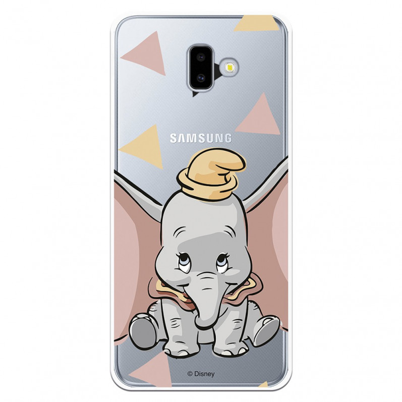 Carcasa Oficial Disney Dumbo silueta transparente para Samsung Galaxy J6 Plus - Dumbo- La Casa de las Carcasas