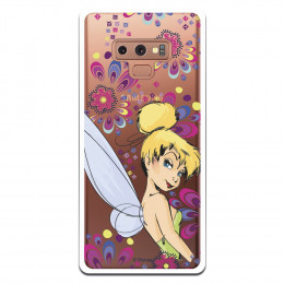 Carcasa Oficial Disney Campanilla Flores Transparente para Samsung Galaxy Note 9 - Peter Pan- La Casa de las Carcasas