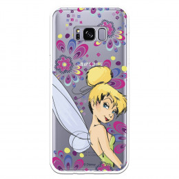 Carcasa Oficial Disney Campanilla Flores Transparente para Samsung Galaxy S8 Plus - Peter Pan- La Casa de las Carcasas