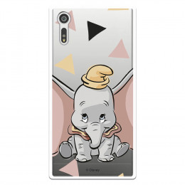 Carcasa Oficial Disney Dumbo silueta transparente para Sony Xperia XZ - Dumbo- La Casa de las Carcasas