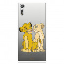 Carcasa Oficial Disney Simba y Nala transparente para Sony Xperia XZ - El Rey León- La Casa de las Carcasas