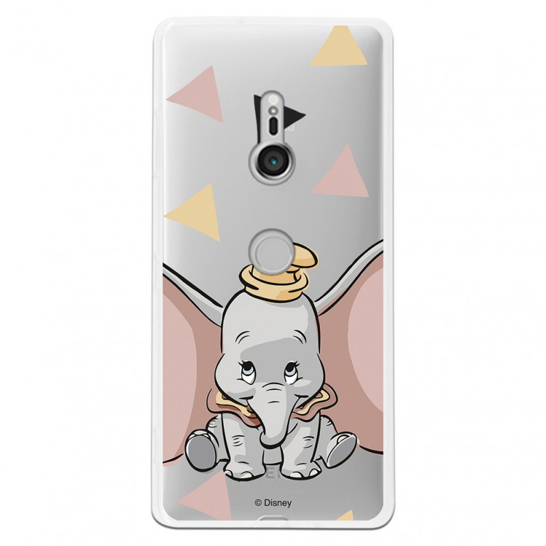 Carcasa Oficial Disney Dumbo silueta transparente para Sony Xperia XZ3 - Dumbo- La Casa de las Carcasas