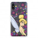 Carcasa Oficial Disney Campanilla Flores Transparente para Xiaomi Redmi Note 6 - Peter Pan- La Casa de las Carcasas