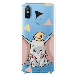 Carcasa Oficial Disney Dumbo silueta transparente para Xiaomi MI A2 - Dumbo- La Casa de las Carcasas