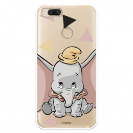 Carcasa Oficial Disney Dumbo silueta transparente para Xiaomi Mi A1 - Dumbo- La Casa de las Carcasas