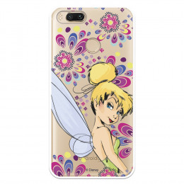 Carcasa Oficial Disney Campanilla Flores Transparente para Xiaomi Mi 5X - Peter Pan- La Casa de las Carcasas