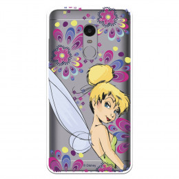 Carcasa Oficial Disney Campanilla Flores Transparente para Xiaomi Redmi Note 4 - Peter Pan- La Casa de las Carcasas