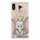 Carcasa Oficial Disney Dumbo silueta transparente para Xiaomi Mi A2 Lite - Dumbo- La Casa de las Carcasas