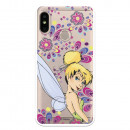 Carcasa Oficial Disney Campanilla Flores Transparente para Xiaomi Mi A2 Lite - Peter Pan- La Casa de las Carcasas