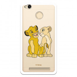 Carcasa Oficial Disney Simba y Nala transparente para Xiaomi Redmi 3 Pro - El Rey León- La Casa de las Carcasas