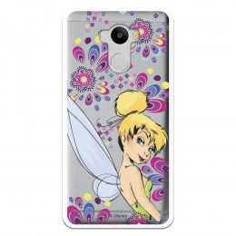 Carcasa Oficial Disney Campanilla Flores Transparente para Xiaomi Redmi 4 - Peter Pan- La Casa de las Carcasas