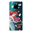 Carcasa Oficial Disney Sirenita y Sebastián Transparente para Huawei Mate 20 Pro - La Sirenita- La Casa de las Carcasas