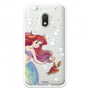 Carcasa Oficial Disney Sirenita y Sebastián Transparente para Motorola Moto G4 Play - La Sirenita- La Casa de las Carcasas