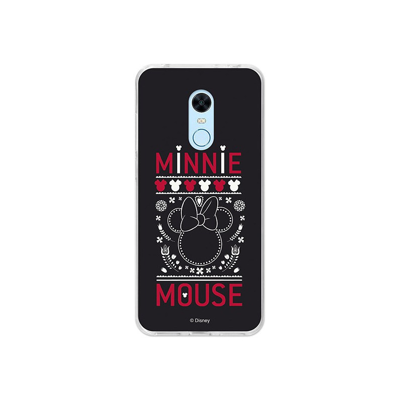 Oficiální pouzdro Disney Minnie Case, Black Embroidered Xiaomi Redmi 5 Plus