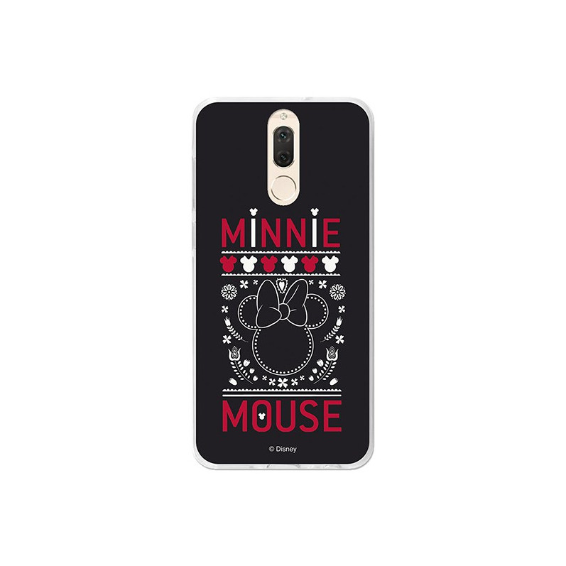 Oficiální pouzdro Disney Minnie Case, Black Embroidered Huawei Mate 10 Lite