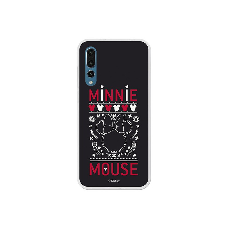 Oficiální pouzdro Disney Minnie Case, Black Embroidered Huawei P20 Pro