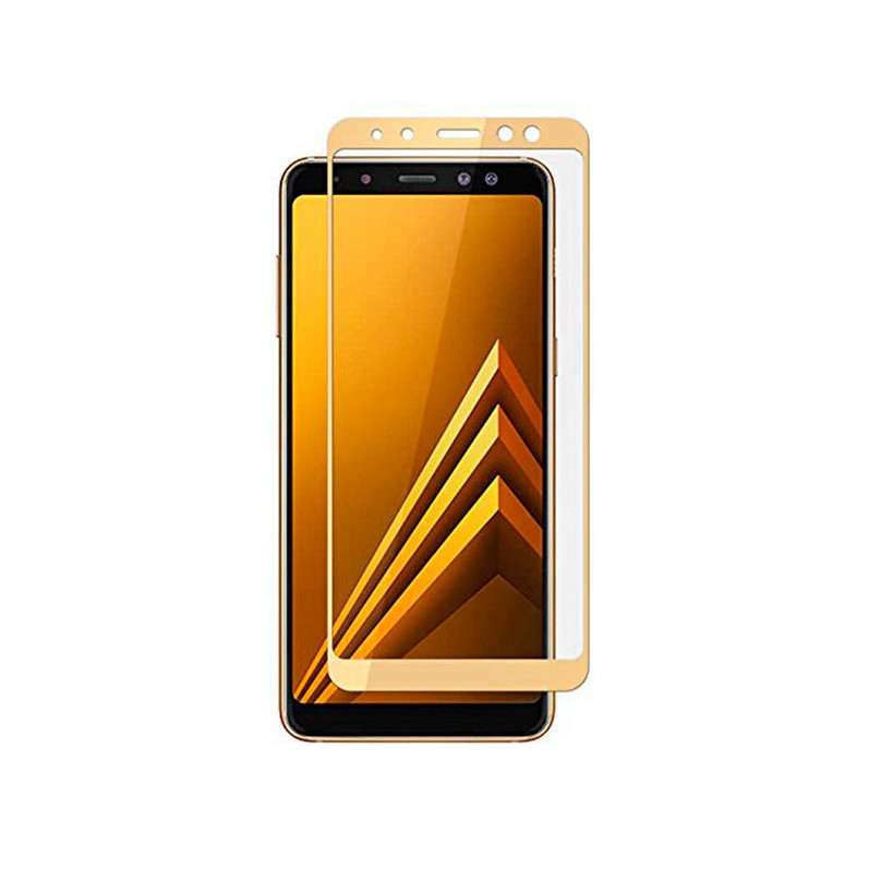 Plně zlaté tvrzené sklo pro Samsung Galaxy A8 2018