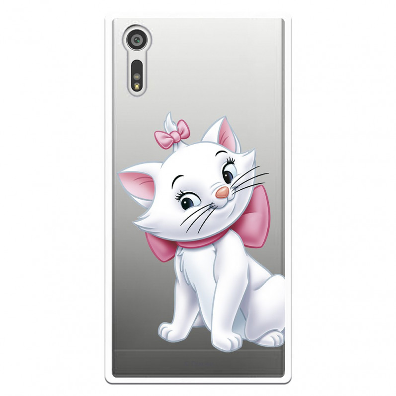 Oficiální průhledné pouzdro Disney Marie Silhouette pro Sony Xperia XZ - The Aristocats