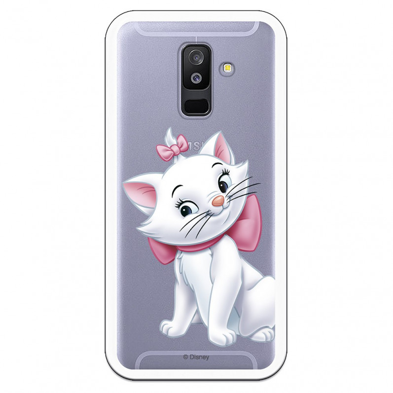 Oficiální průhledné pouzdro Disney Marie Silhouette pro Samsung Galaxy A6 Plus 2018 - The Aristocats