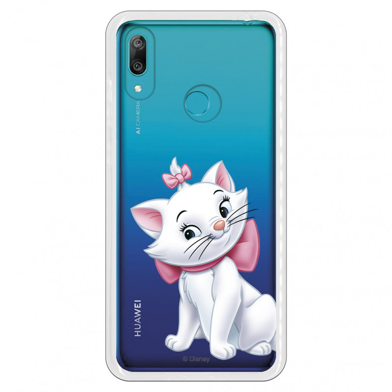 Huawei Oficiální průhledné pouzdro Disney Marie Silhouette pro Y7 2019 - The Aristocats