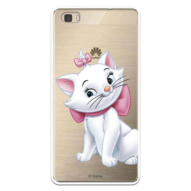 Oficiální průhledné pouzdro Disney Marie Silhouette pro Huawei P8 Lite - The Aristocats