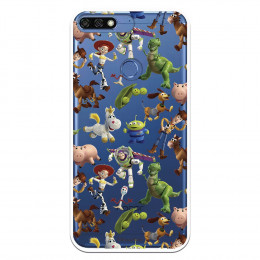 Carcasa Oficial Carcasa Oficial Disney Toy Story Siluetas Transparente - Toy Story para Huawei Y7 2018 - La Casa de las Carcasas