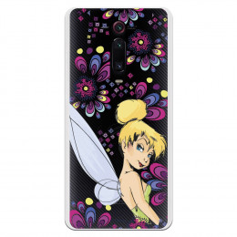 Carcasa Oficial Disney Campanilla Flores Transparente - Peter Pan para Xiaomi Redmi K20- La Casa de las Carcasas