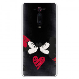 Carcasa Oficial Disney Mikey Y Minnie Beso Clear para Xiaomi Redmi K20- La Casa de las Carcasas