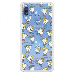 Carcasa Oficial Disney Chip Potts Siluetas Transparente para Samsung Galaxy A20e- La Casa de las Carcasas