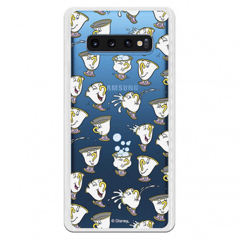 Carcasa Oficial Disney Chip Potts Siluetas Transparente para Samsung Galaxy S10 Plus- La Casa de las Carcasas