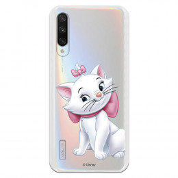 Carcasa Oficial Disney Marie Silueta transparente para Xiaomi Mi A3 - Los Aristogatos- La Casa de las Carcasas