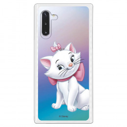 Funda para Samsung Galaxy Note 10 Oficial de Disney Marie Silueta - Los Aristogatos