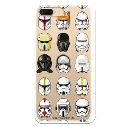 Funda para iPhone 7 Plus Oficial de Star Wars Patrón Cascos - Star Wars