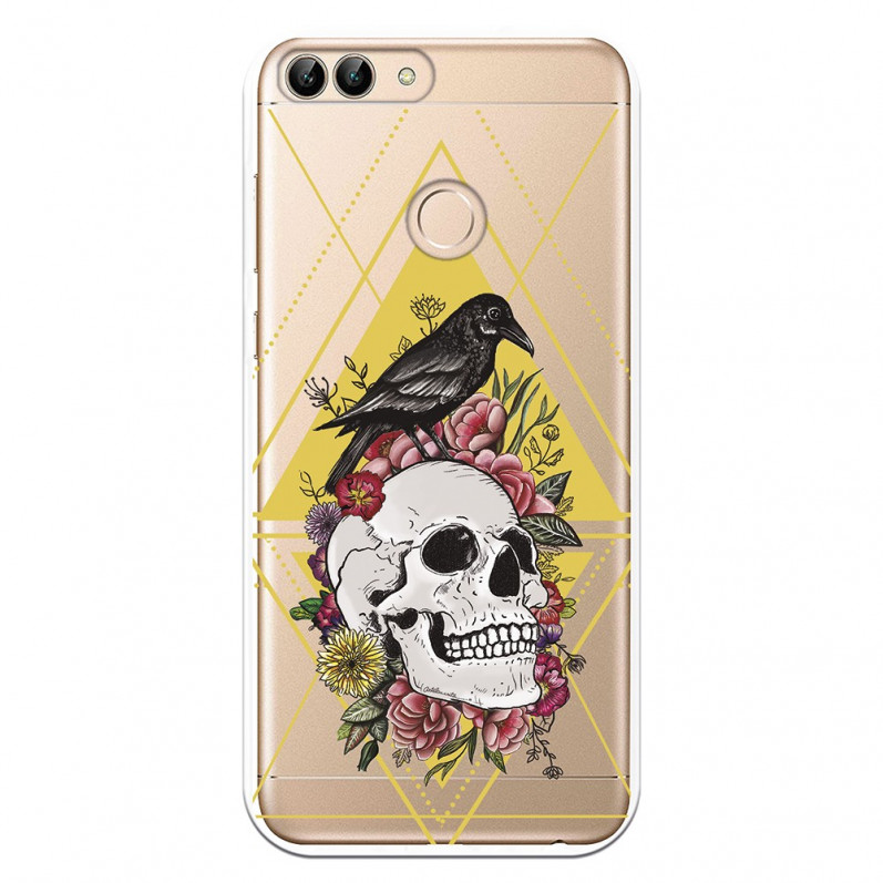 Carcasa Calavera Cuervo para Huawei P Smart- La Casa de las Carcasas