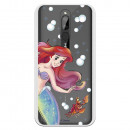 Funda para Xiaomi Redmi 8 Oficial de Disney Ariel y Sebastián Burbujas - La Sirenita