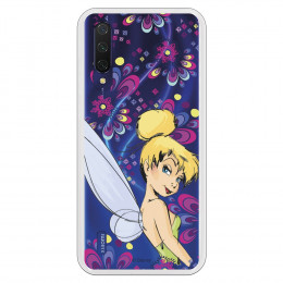 Funda para Xiaomi Mi 9 Lite Oficial de Disney Campanilla Flores - Peter Pan