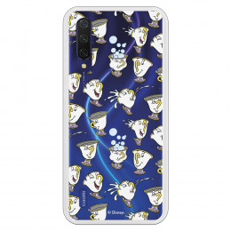 Funda para Xiaomi Mi 9 Lite Oficial de Disney Chip Potts Siluetas - La Bella y la Bestia