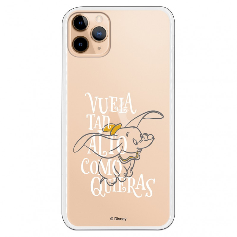 Funda para iPhone 11 Pro Max Oficial de Disney Dumbo Vuela tan Alto - Dumbo